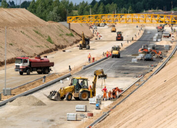 Construction site of a new road